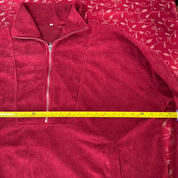 Brand New Women’s Half Zipper Collar Sweatshirt Oversized - Picture 4 of 8